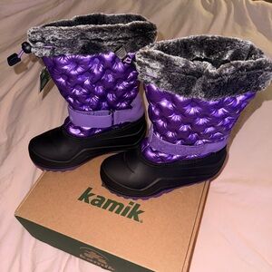 Kamik Vibrant Purple and Black Snow Boots